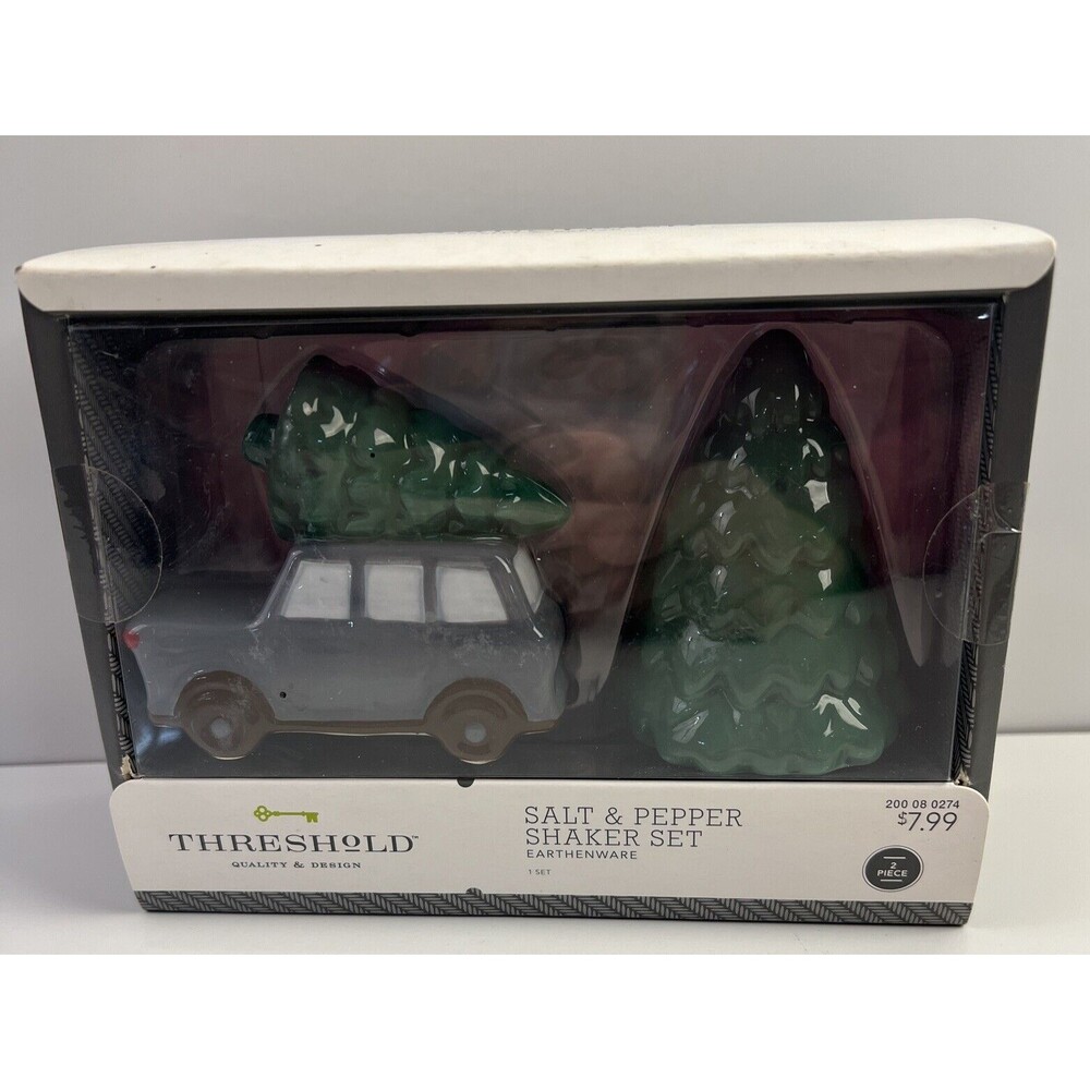 Car & Christmas Tree Salt & Pepper Shakers From Target NEW